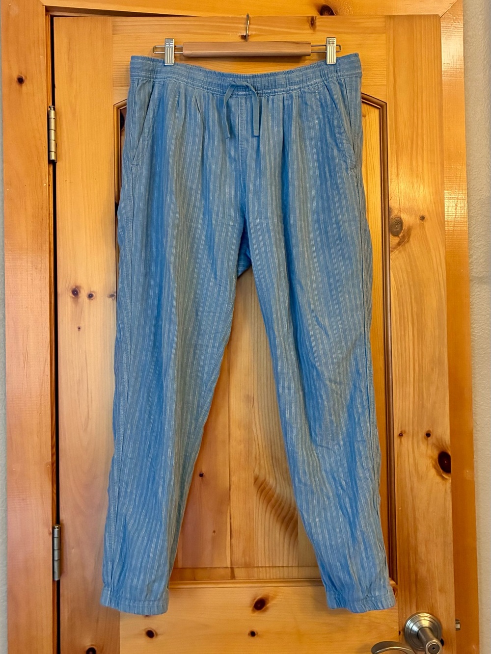 Patagonia Light Blue Striped Women’s Relaxed Drawstring Pants